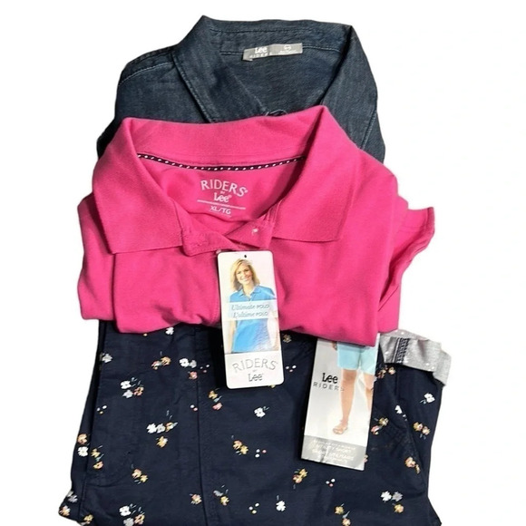 Floral comfy shorts,sz 16 W, blue,elastic stretchy waist,pockets,casual,coastal - Picture 14 of 16